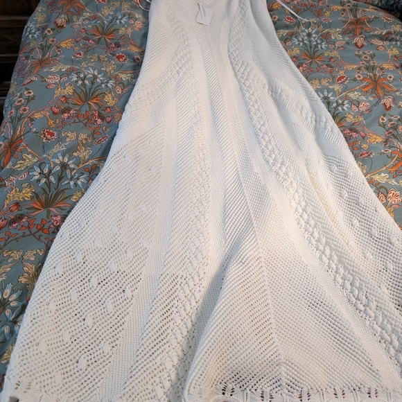 Vince Sleeveless Sweater Macrame Midi Dress - Picture 6 of 16